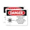 Signmission Radiation & Laser Sign, 18 in H x 24 in W, Plastic, Rectangle OS-2PACK-DS-P-1824-L-1377 - alternate 1
